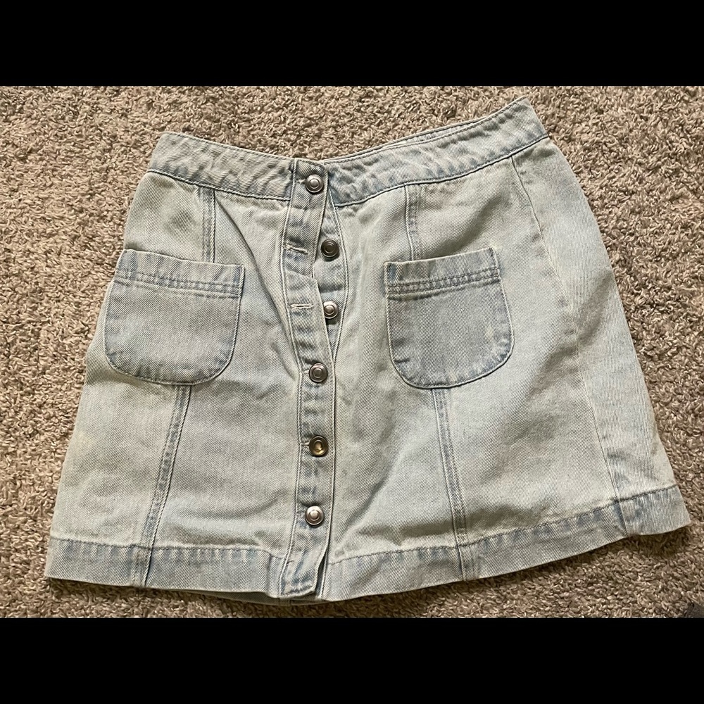 Denim mini skirt